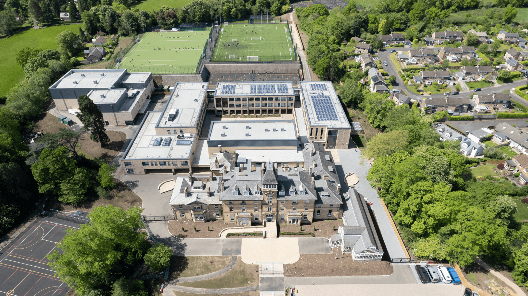 Queen Elizabeth High School from the air