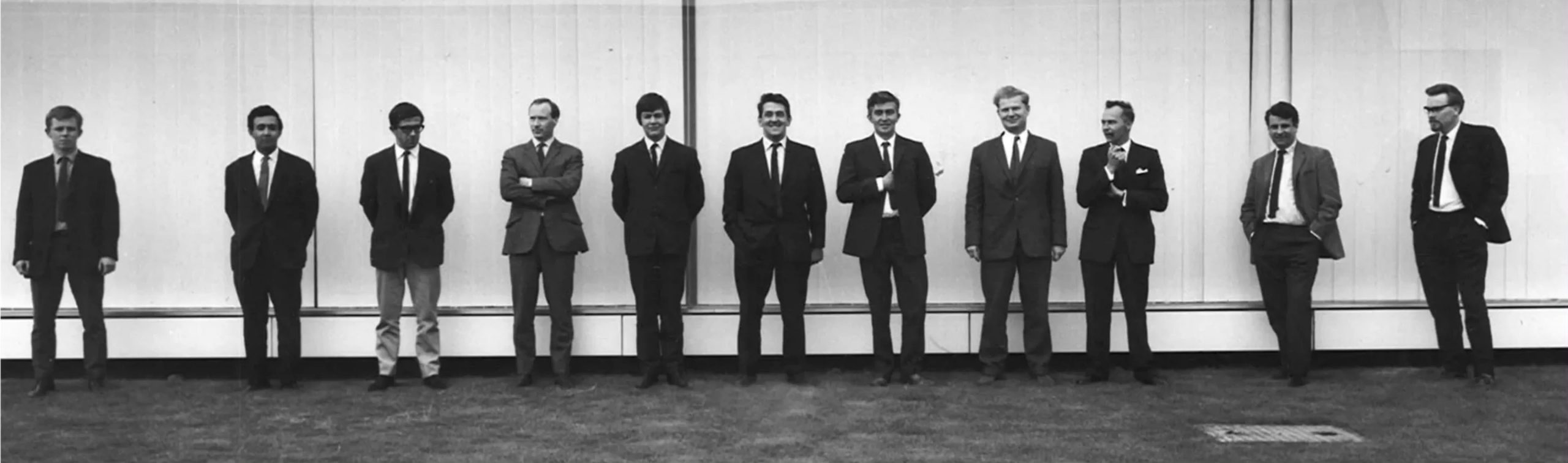 Gordon Ryder and Peter Yates with their team
